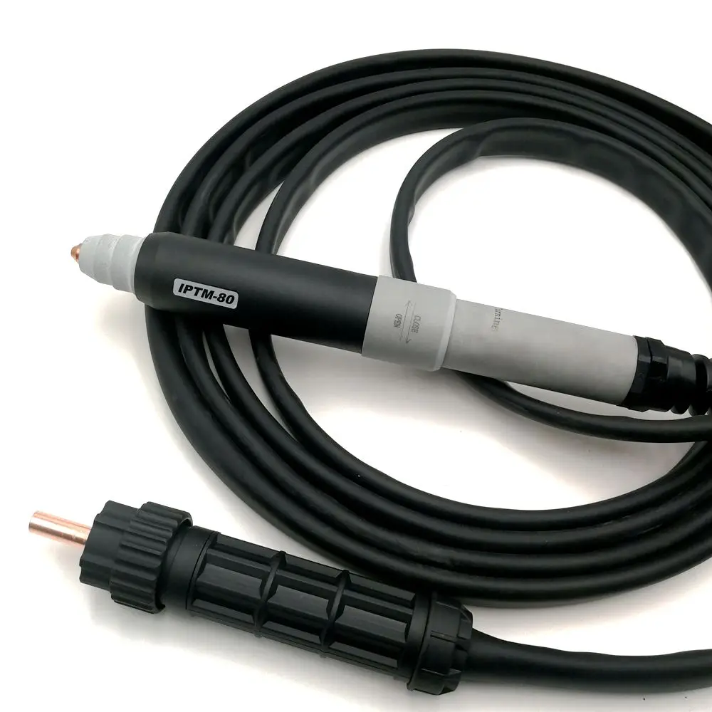 US $164.50 OEM IPTM80 PT80 PT80 Straight NO HF Air Plasma cutting Torch CNC machine torch Complete 6m with Central Connector Adaptor