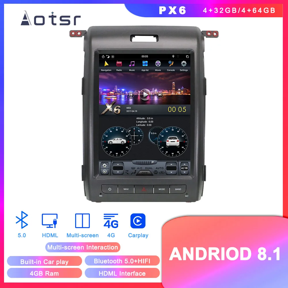Автомобильный DVD-плеер Tesla Styel Android 8 1 GPS-навигация для Ford F150 Raptor 2009 2010-2015