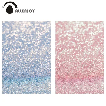 

Allenjoy Birthday Party Wall Backdrop Bokeh Glitter Pink Blue Sequins Photozone Banner Carnival Wedding Event Background Decor