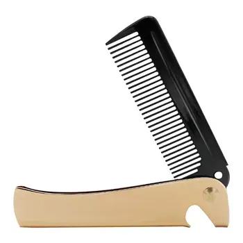 

1pc Stainless Steel Comb Useful Portable Durable Portable Pocket Comb Foldable Hair Comb Styling Comb for Gift Husband Father