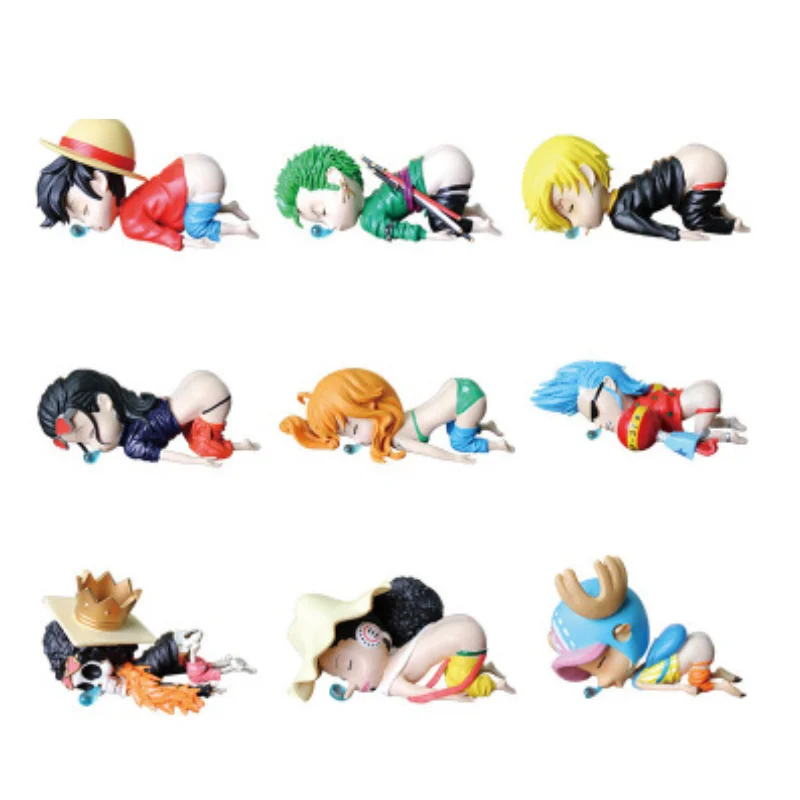 アニメワンピースフィギュア眠いロロノア ゾロルフィエースサボサンジブルックナミフランキーチョッパー Pvc アクションフィギュアおもちゃ Aliexpress おもちゃ ホビー
