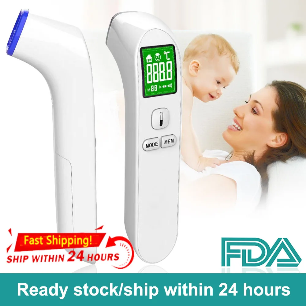

New Non-Contact Infrared Thermometer Forehead Ear Thermometer Digital Clinical Instant Fever Temperature Infrared Scanner