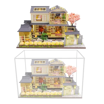 

DIY Doll House Model Wooden Miniature Dollhouse Assembly Toy Furniture Kit