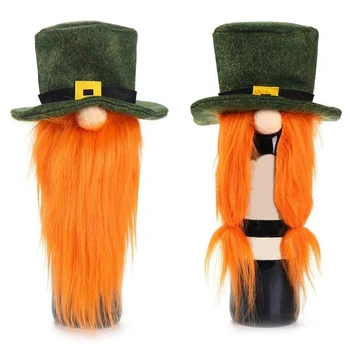 

Christmas Decoration Rudolph Faceless Doll Wine Bottle Set Santa Claus Wine Set