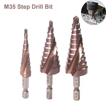 Foret étagé en Cobalt, 3 pièces, 3 12 4 22 6 24 HSS CO, haute vitesse, cône en acier, foret pour métal, coupe trou pour acier inoxydable