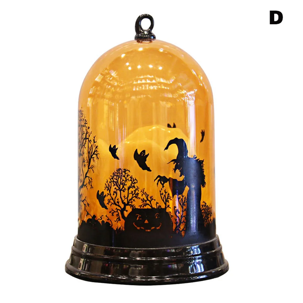 Candle Newly Halloween LED Light Witch/Cat/Pumpkin/Candle Lamp Party Bar Hanging Home Decoration Lantern - Цвет: Candle