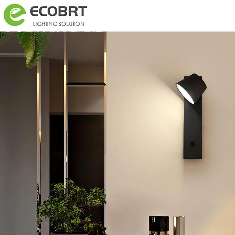 Современная светодиодная настенная лампа ECOBRT прикроватное бра для спальни дома