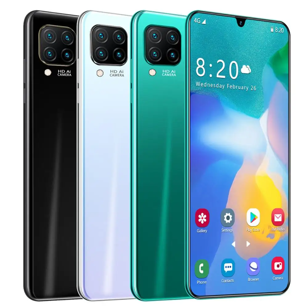

2020 New R30PRO 8G RAM 256G ROM Dual SIM Card 6.5 Inch Full-screen Snapgragon 855 Deca Core 5G Network Mobile Phone(with case)