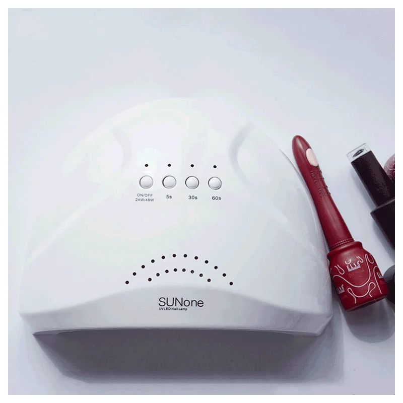 White LED nail lamp SUNONE 48 Вт Светодиодный светильник для ногтей для маникюра Сушилка для ногтей машина УФ лампа для отверждения УФ-гель для ногтей маникюрный аппарат все для ногтей - Цвет: White LED nail lamp