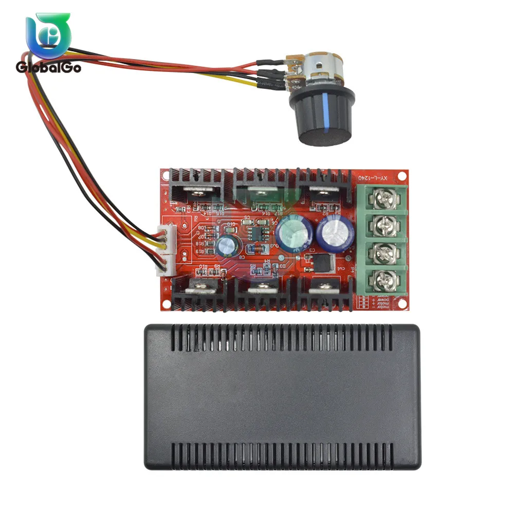 2000W 40A DC Motor Speed Controller DC 12V 24V PWM For RC Car Fan Speed Regulator Adjustable Power Control Switch Soft Starting