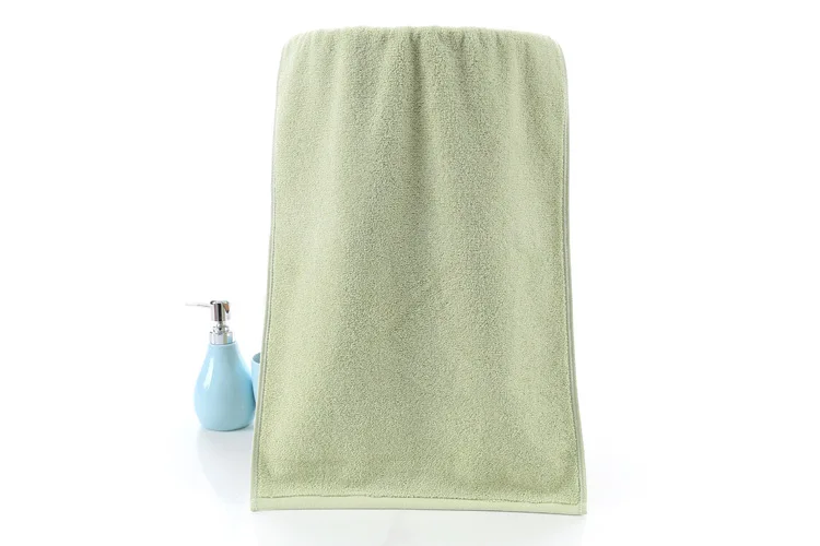 70*140 см простое плотное Хлопковое полотенце для мытья лица - Цвет: green