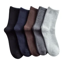 Conventional Design Socks Thick Warm Terry Men Business Cotton Socks
