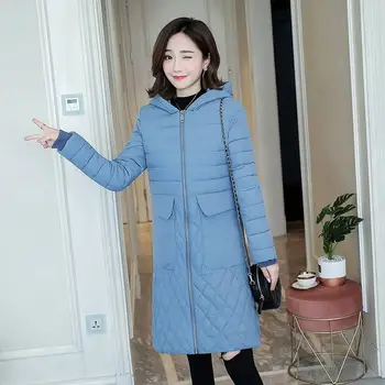 

2019 New Winter Women Casual Down Cotton Slim Long Coat Female Plus Size 3XL Wadded Thick Warm Jacket Parkas Chaqueta Mujer W07