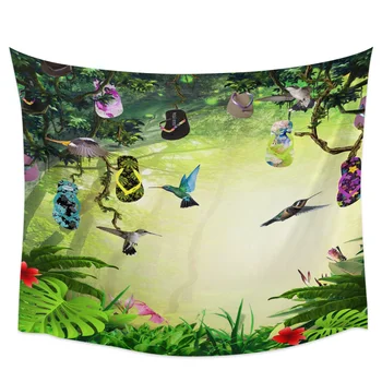 

Forest Asuka Tree Vines Flower Slippers Wall Tapestry Home Wall Decor Bedroom Tapestry Tapestry Wall Hanging Yoga Mat Picnic Mat