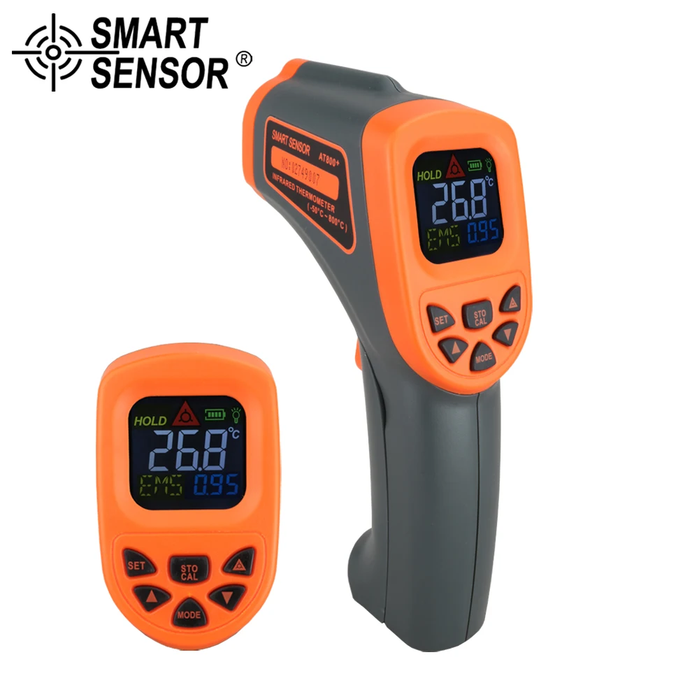 

Digital Infrared Thermometer 950C 800C 700C Non-Contact laser IR Temperature Gun Pyrometer test Aquarium Emissivity Adjustable