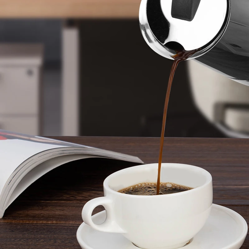 Лучшие Кофеварки Moka Pot из нержавеющей стали портативные электрические кофейники 100 мл/200 мл/300 мл/450 мл/600 мл/мл