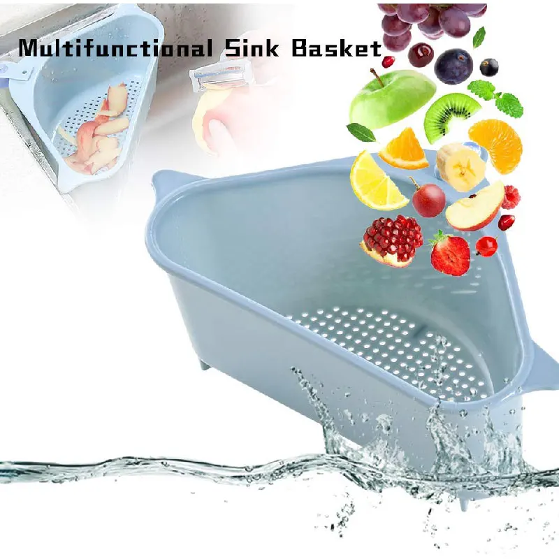 

Kitchen Self-Standing Drain Sink Leftovers Soup Juice Separated By Garbage Filter Sink Storage Basket Sink Racks Kitchen Tools