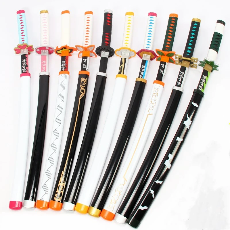 Anime Demon Slayerkimetsu No Yaiba Cosplay Props Wooden Sword 76cm All Members Weapons Cosplay