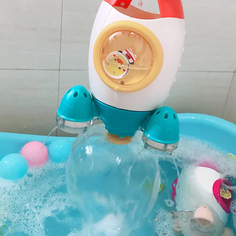

Children's Baby Bathroom Bath Toys Play Water Toys Rocket Water Toys Rotating Water Spray Beach Toys