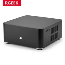 RGEEK L80 All Aluminum Chassis Small Desktop Computer Case PSU HTPC Mini itx pc with Power Supply