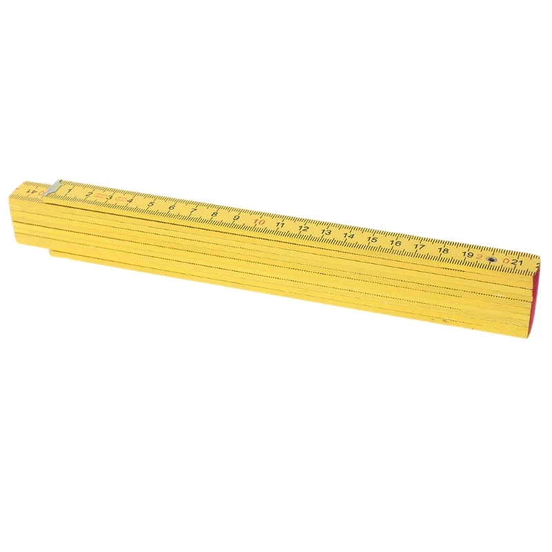 

2 Meters Plastic Folding Ruler Yellow Color Ruler with Metric Measurement