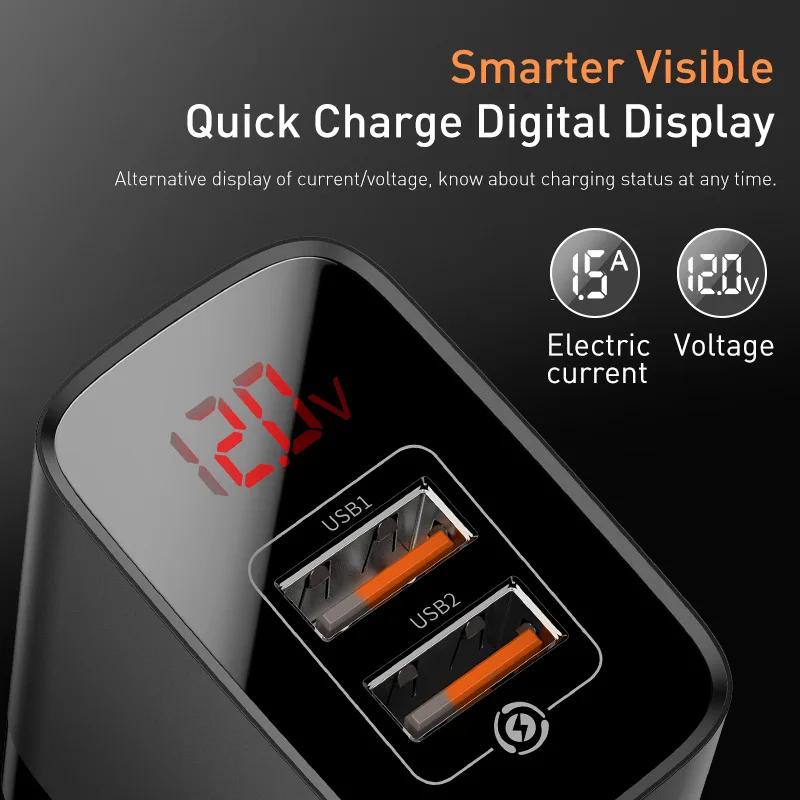 Baseus USB PD зарядное устройство для iPhone 11 Pro XR Xs Max 18 Вт Цифровой дисплей быстрое зарядное устройство Quick Charge 3,0 зарядное устройство для телефона Xiaomi K20