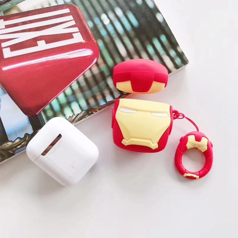 Милый мультяшный чехол для Airpods 2 1 защитный чехол милый мультяшный силиконовый беспроводной Bluetooth чехол для наушников для Airpods Box Coque - Цвет: 11037r