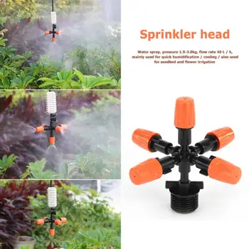 

5 Heads Garden Watering Hose Sprinklers Installa and Remove Convenient Simple Micro Drip Irrigation Atomization Nozzle