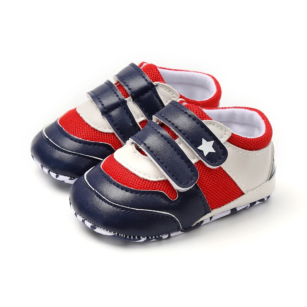 Милая обувь на мягкой подошве для новорожденных мальчиков и девочек; нескользящая обувь для малышей - Цвет: Красный