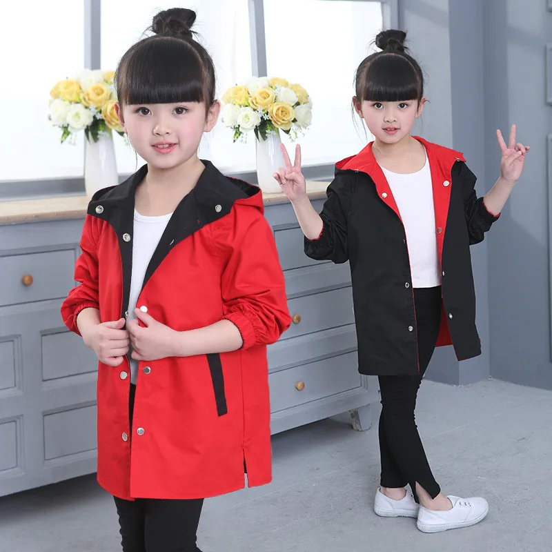 

Fashion Fall And Winter Clothes Coat 2019 Western Style Girls New Style Thick Warm Children Spring And Autumn GIRL'S Thin-Trench