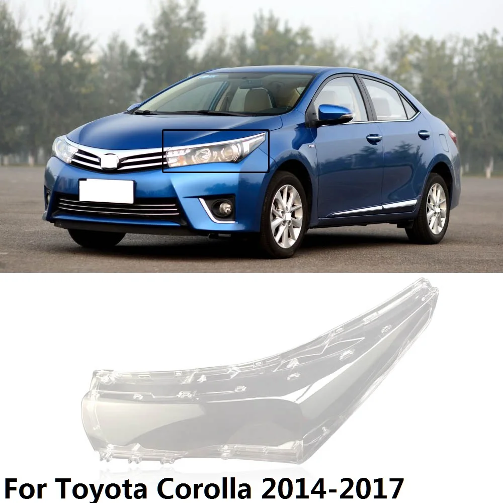 CAPQX 1PC For Toyota Corolla 2014-2017 Front Headlamp Headlight Lamp cover Lampshade Waterproof Bright Shade Shell Cap | Автомобили и