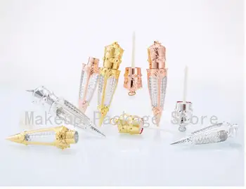 

1/2pcs 5ml Empty Carrot Shape Lip Gloss Tube,DIY Rose Gold/Gold/Silver Liquid Lipstick Bottle,Refillable Lipgloss Container