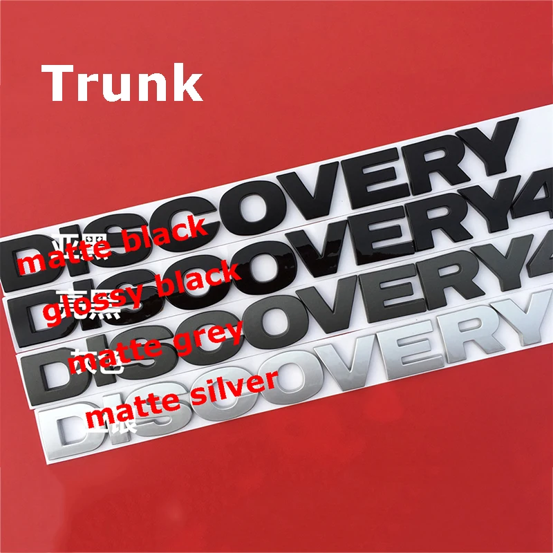 

Car Styling Refitting Hood Rear Trunk Logo Sticker Black RedRound Font Letter Emblem Badge Special for DISCOVERY 4 V8 HSE SPORT