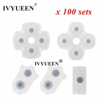 IVYUEEN-Juego de botones para PlayStation 4, PS4 Pro, controlador Delgado, conductor de silicona, almohadilla adhesiva de goma, teclado para Dualshock 4, 100 juegos