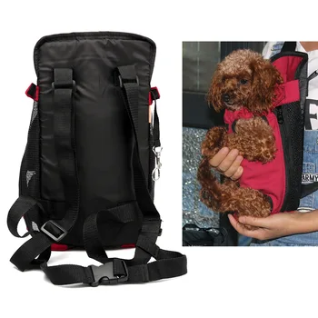 

Pet Carry Adjustable Dog Backpack Kangaroo Breathable Front Puppy Dog Carrier Bag Pet Carrying Travel Legs Out Easy-Fit S/M/L