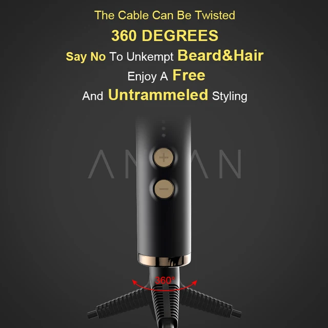 ANLAN Beard Hair Straightening Brush Hot Heated Comb Men Beard Multifunctional Straightener Ceramic Comb Quick Hair Styler 5