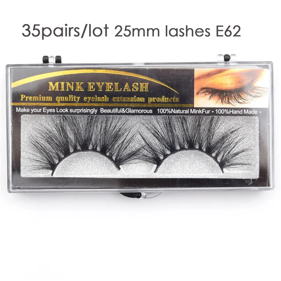 35 pairs E62 35 пар/лот Visofree 25 мм ресницы 3d норковые ресницы макияж норковые ресницы 25 мм ресницы драматические толстые накладные ресницы ресниц - Цвет: 35 pairs E62