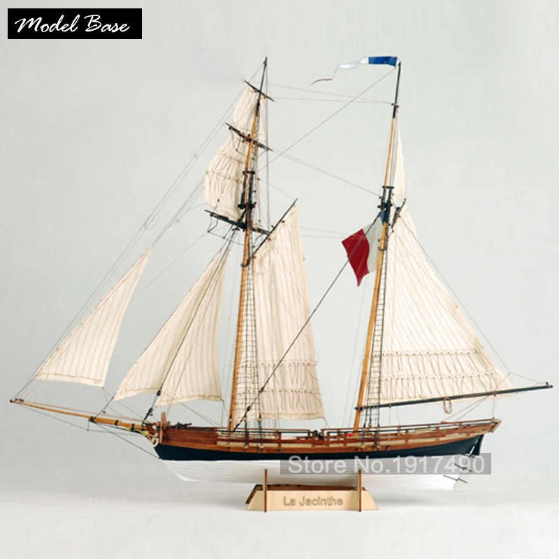 Wooden Ship Models Kits Train Hobby Diy Model Scale 1/65 Boats 3d Laser Cut La Jacinthe French Armed Merchant Ships |