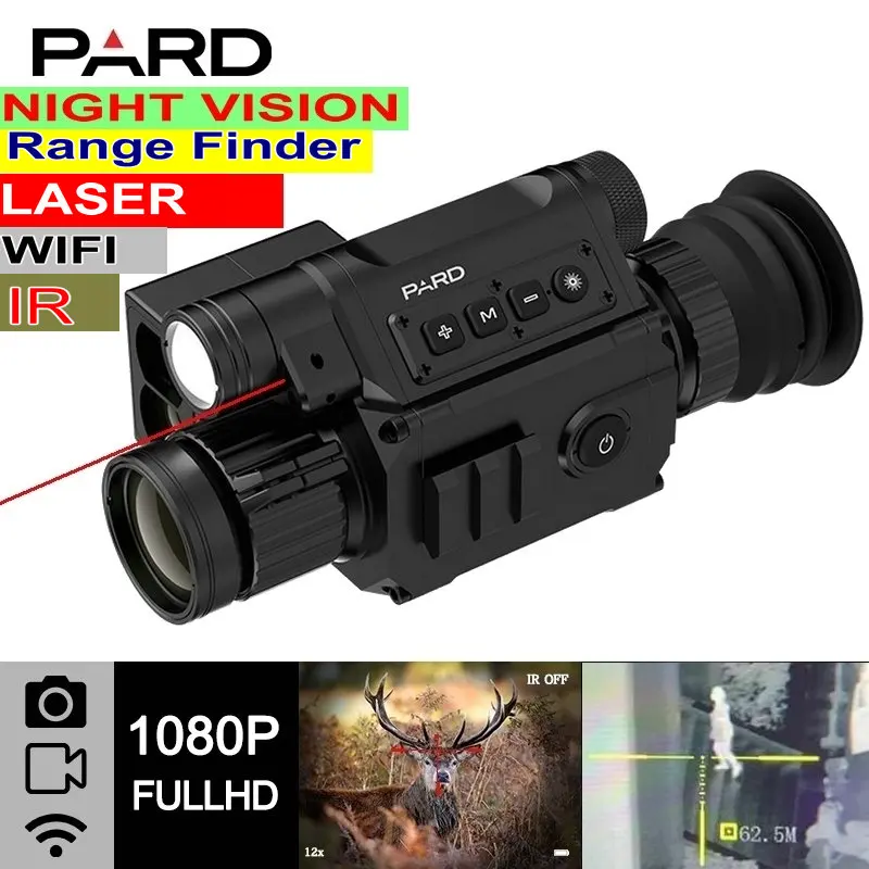 

PARD NV008L 6.5-12X Night Vision Riflescope Monocular + Range finder Wif 850nm 1080P HD infrared NV camera recorder rangefinders
