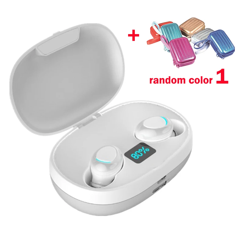 T3S TWS Touch Bluetooth наушники HD стерео беспроводные наушники с шумоподавлением Игровые наушники громкой связи - Цвет: White box