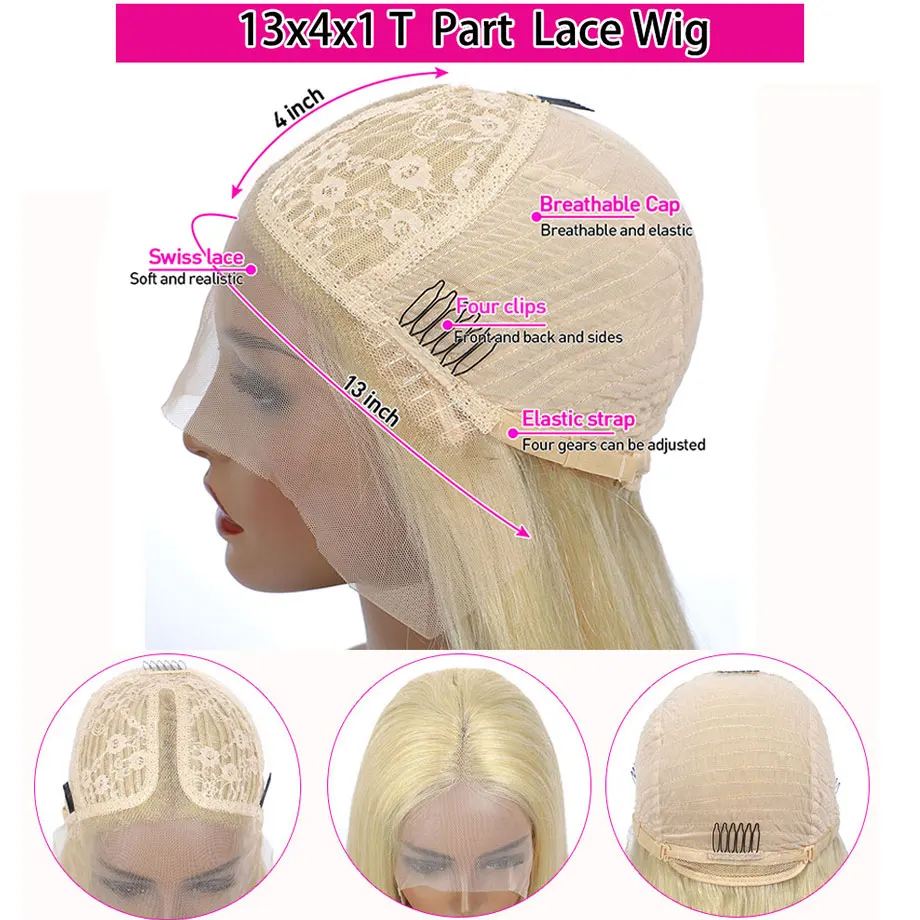 3 Tone Ombre Human Hair Wig Colored 613 Brown Body Wave Lace Wig Perruque Cheveux Humain T Part Lace Front Wig Brazilian On Pro
