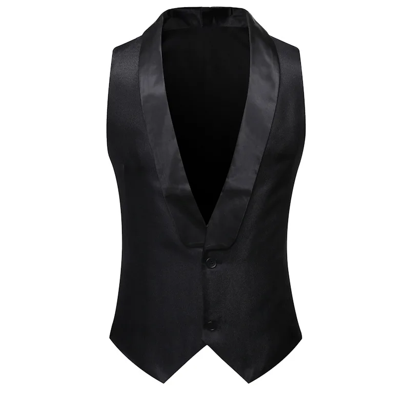 Королевский синий костюм жилет мужской 2020 мода шаль воротник Slim Fit без рукавов