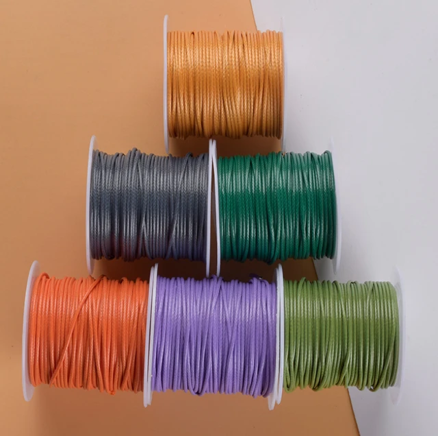 Cheap 1 Roll 0.8mm Easy for Weaving Waxed Cord Vibrant Color