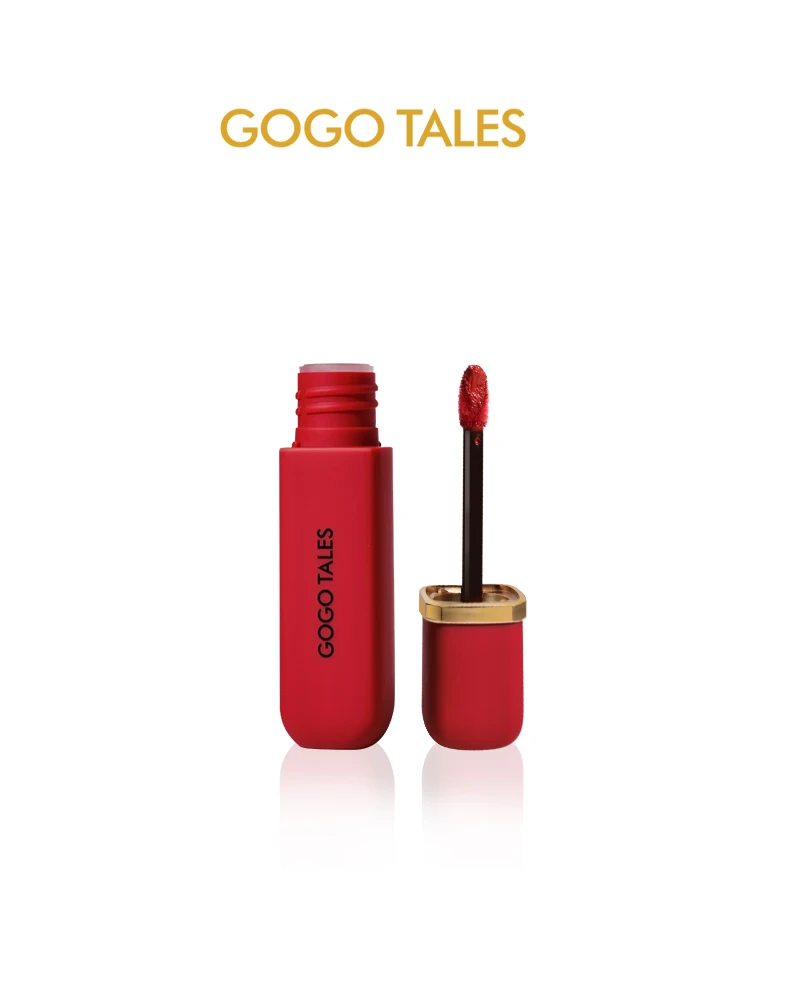 Gogo tales lip makeup brown red lip gloss long lasting waterproof soft Ultrathin pigment velvet matte liquid lipstick BN216