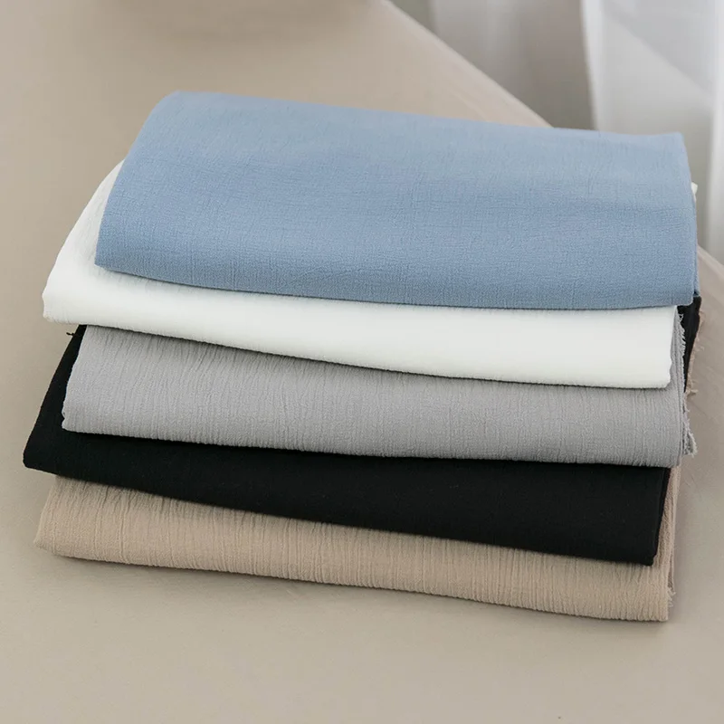 Винтажная ткань из искусственного льна, креп, хлопковая ткань, морщинка для одежды, сделай сам, шитье, рукоделие, материал 50*145 см/шт., W300248-1