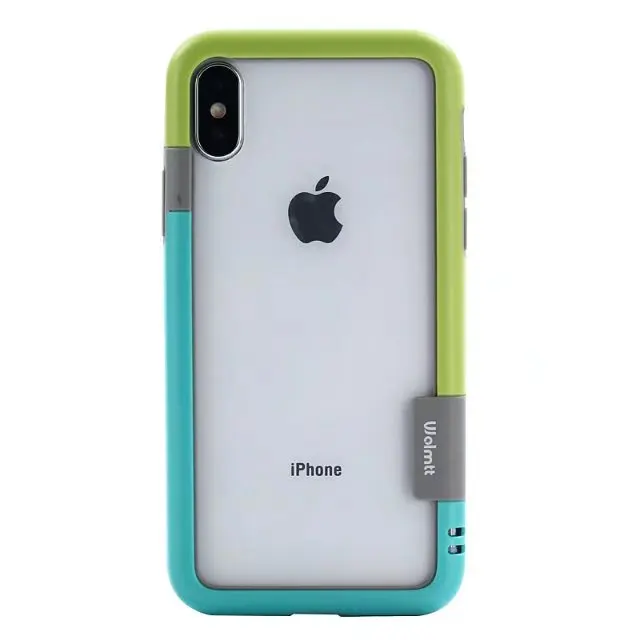 Для Iphone X XR XS MAX чехол Fundas Простой Прозрачный чехол для телефона для Iphone 7 8 7plus 8Plus Мягкий противоударный разноцветный чехол - Цвет: Green and Blue