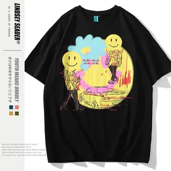 

Women Tshirts Men Graffiti Smile Face 3D Print T Shirts Harajuku Casual Streetwear Tops Tees Summer Fashion Short Sleeve Tshirts