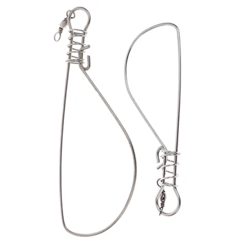 HOT DEAL ❤️ 1Pc Fishing Tackle For Accessories Fishing Lock Buckle Stainless Steel Live Fish Lock Belt Fishing Stringer - discount item 43% OFF Sports & Entertainment