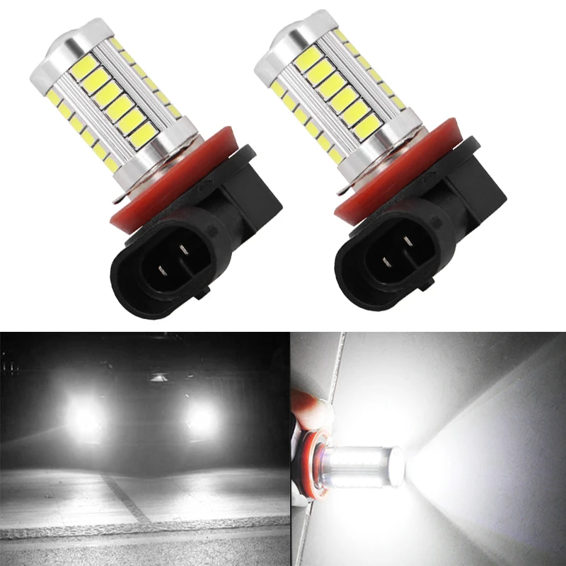 

2pcs Car Light H11 H16 9006 P13W Led 33smd 5730 5630 LED Front DRL Auto Driving Fog Lamp Headlight Daytime Running Light Gadgets