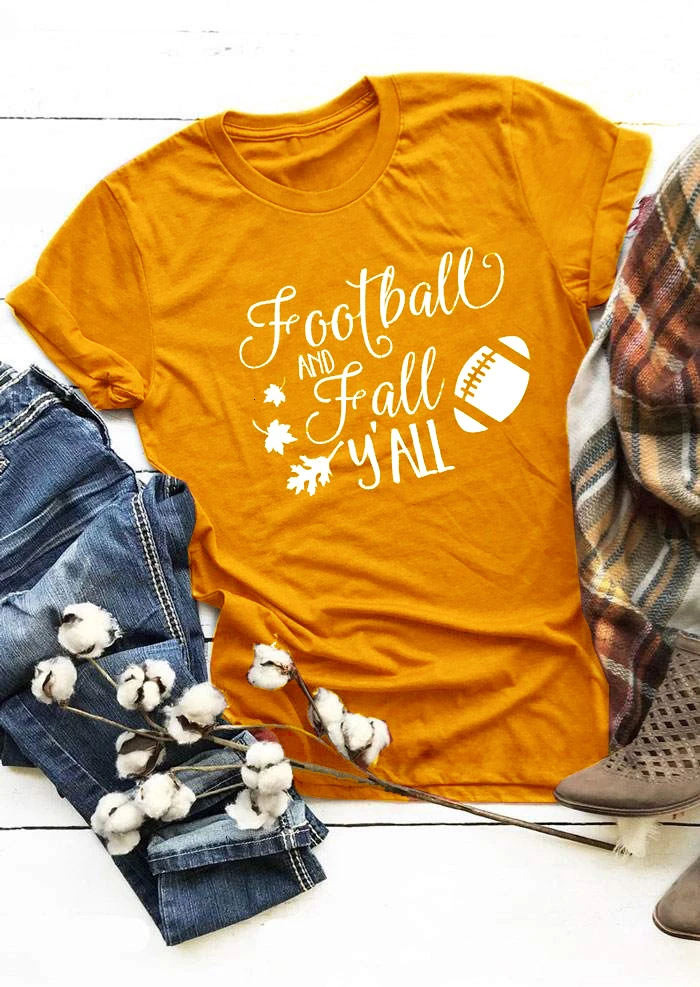 F * otball And Fall You футболка для женщин забавный гранж tumblr лист графические модные